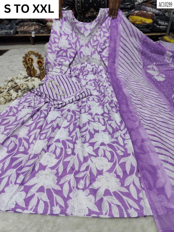 HEAVY ALIACUT KURTA PANT DUPATTA S TO XXL - DESIGN 21 - VASTRA COLLECTION