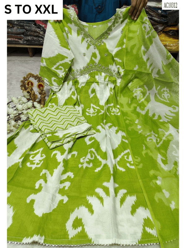 HEAVY ALIACUT KURTA PANT DUPATTA S TO XXL - DESIGN 36 - VASTRA COLLECTION