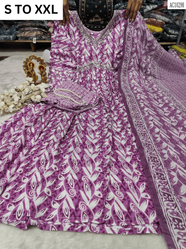 HEAVY ALIACUT KURTA PANT DUPATTA S TO XXL - DESIGN 6 - VASTRA COLLECTION