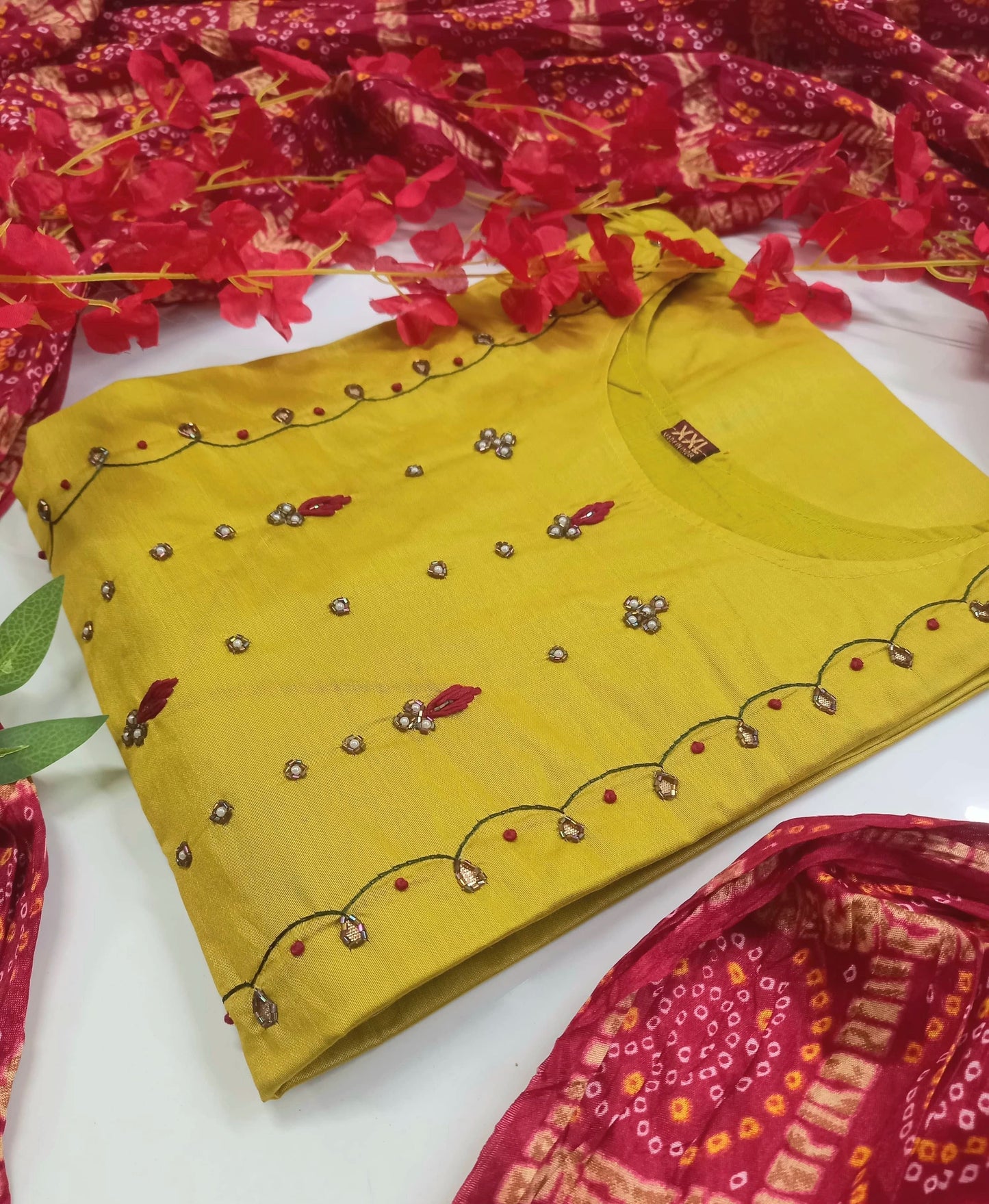 HEAVY MUSLIN COTTON SOFT KURTA DUPATTA S TO 3XL - DESIGN 24 - VASTRA COLLECTION