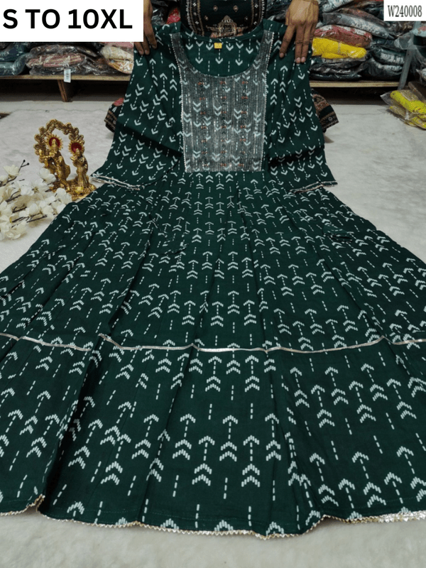 Readymade long gown full flair S TO 10XL - DESIGN 16 - VASTRA COLLECTION