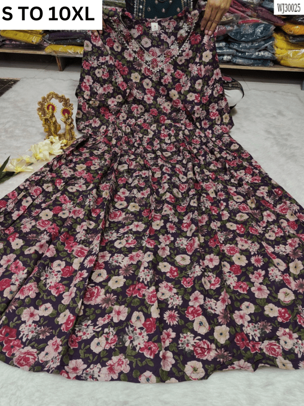 Readymade long gown full flair S TO 10XL - DESIGN 5 - VASTRA COLLECTION