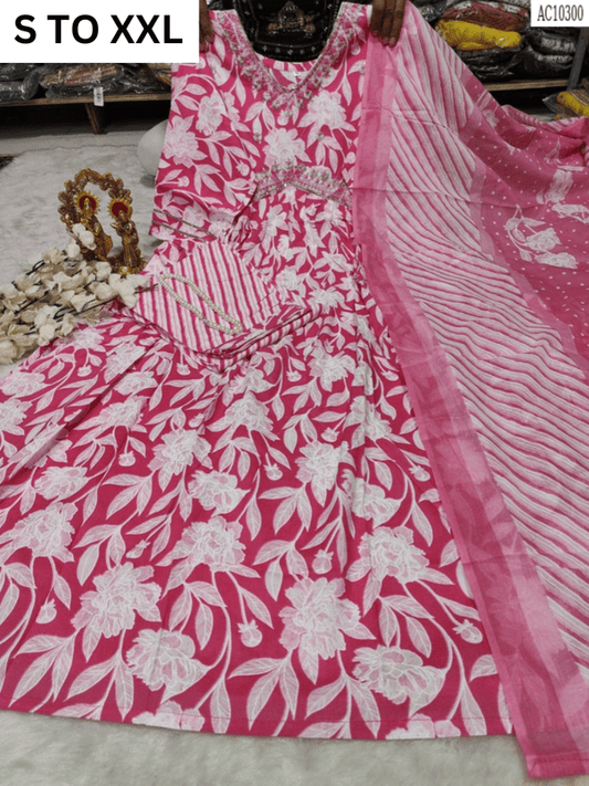 HEAVY ALIACUT KURTA PANT DUPATTA S TO XXL - DESIGN 25 - VASTRA COLLECTION