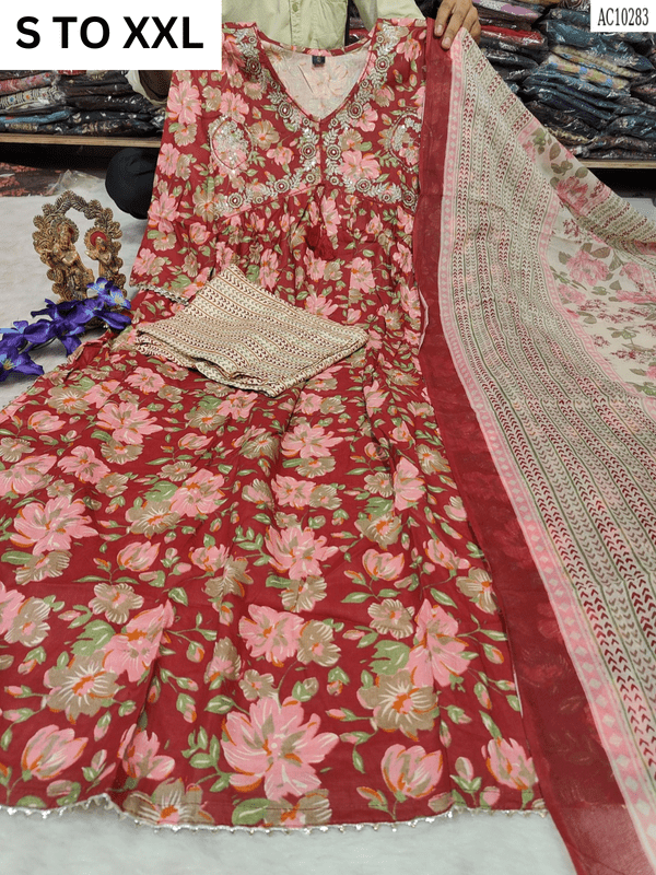 HEAVY ALIACUT KURTA PANT DUPATTA S TO XXL - DESIGN 29 - VASTRA COLLECTION