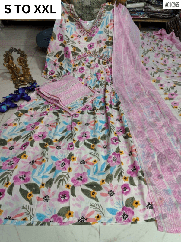 HEAVY ALIACUT KURTA PANT DUPATTA S TO XXL - DESIGN 30 - VASTRA COLLECTION