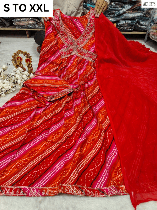 HEAVY ALIACUT KURTA PANT DUPATTA S TO XXL - DESIGN 31 - VASTRA COLLECTION