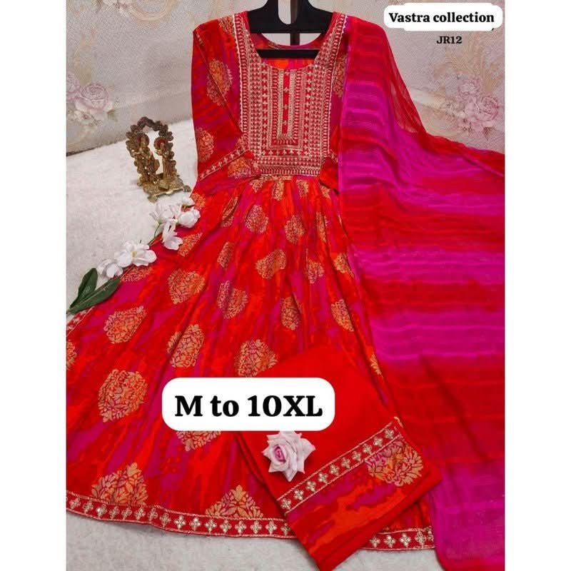 HEAVY NAIRACUT KURTA PANT DUPATTA S TO 10XL - DESIGN 2 - VASTRA COLLECTION