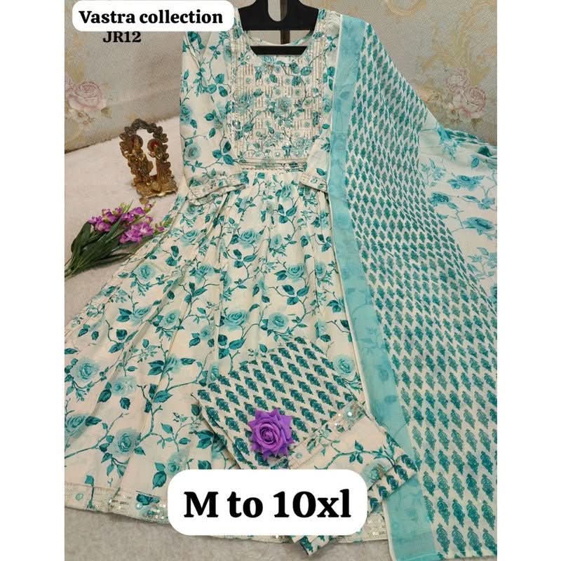 HEAVY NAIRACUT KURTA PANT DUPATTA S TO 10XL - DESIGN 3 - VASTRA COLLECTION