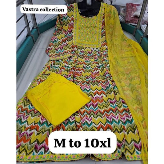 HEAVY NAIRACUT KURTA PANT DUPATTA S TO 10XL - DESIGN 6 - VASTRA COLLECTION