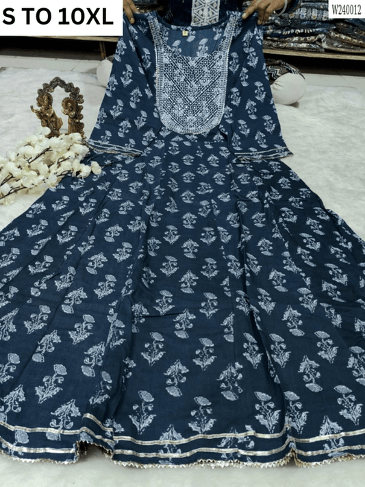 Readymade long gown full flair S TO 10XL - DESIGN 1 - VASTRA COLLECTION