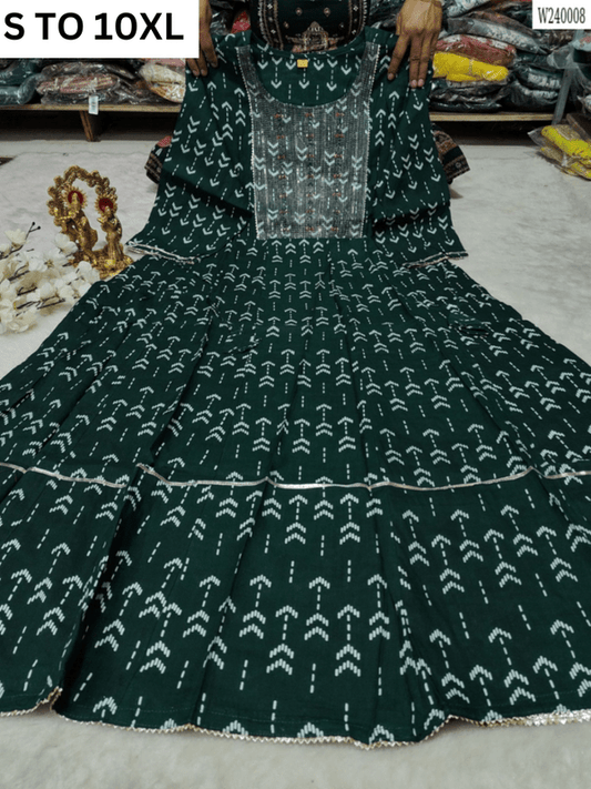 Readymade long gown full flair S TO 10XL - DESIGN 16 - VASTRA COLLECTION