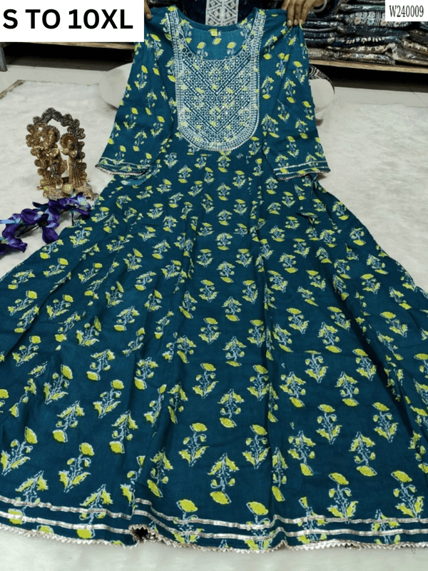 Readymade long gown full flair S TO 10XL - DESIGN 17 - VASTRA COLLECTION