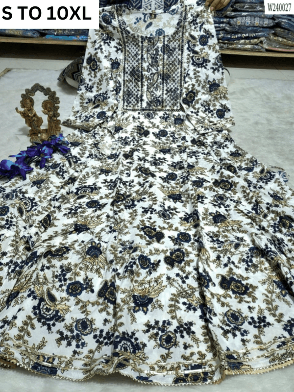 Readymade long gown full flair S TO 10XL - DESIGN 18 - VASTRA COLLECTION