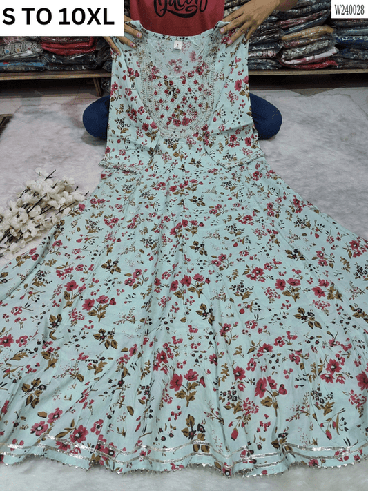 Readymade long gown full flair S TO 10XL - DESIGN 19 - VASTRA COLLECTION