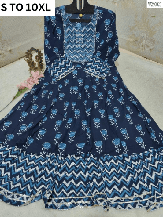 Readymade long gown full flair S TO 10XL - DESIGN 22 - VASTRA COLLECTION