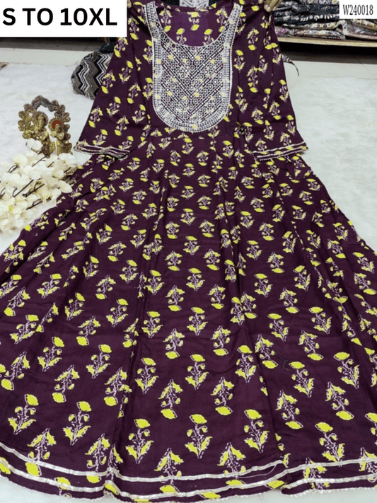 Readymade long gown full flair S TO 10XL - DESIGN 29 - VASTRA COLLECTION