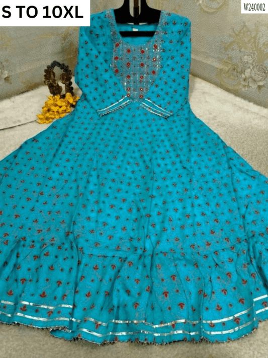 Readymade long gown full flair S TO 10XL - DESIGN 30 - VASTRA COLLECTION