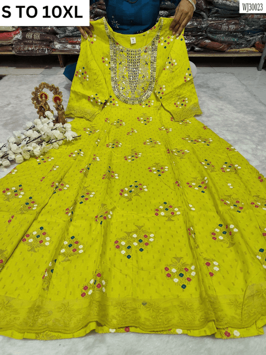 Readymade long gown full flair S TO 10XL - DESIGN 4 - VASTRA COLLECTION