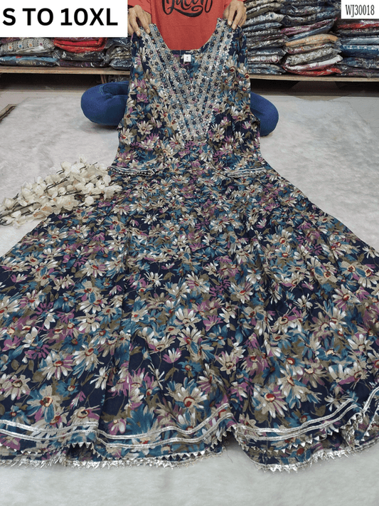 Readymade long gown full flair S TO 10XL - DESIGN 7 - VASTRA COLLECTION